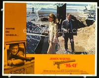 w563 McQ movie lobby card #8 '74 cool image of detective John Wayne & Diana Muldaur!