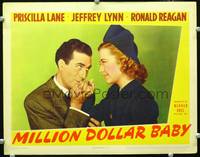 w575 MILLION DOLLAR BABY movie lobby card '41 Priscilla Lane & Jeffrey Lynn romantic close up!