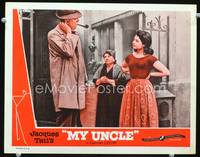 w577 MON ONCLE movie lobby card '58 Jacques Tati as My Uncle, Mr. Hulot!