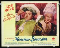 w578 MONSIEUR BEAUCAIRE movie lobby card '46 Bob Hope & Joan Caulfield close up!