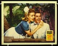 w581 MOON OVER MIAMI movie lobby card '41 Betty Grable & Bob Cummings close up!