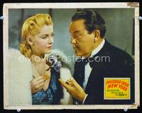 w589 MURDER OVER NEW YORK lobby card '40 Sidney Toler as Charlie Chan close up with Marjorie Weaver!