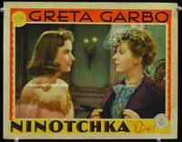 w604 NINOTCHKA movie lobby card '39 Ernst Lubitsch comedy where Greta Garbo laughs!