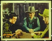w610 OKLAHOMA KID other company movie lobby card '39 James Cagney and Humphrey Bogart play poker!