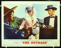 w613 OUTRAGE movie lobby card #4 '64 Paul Newman, Laurence Harvey, Claire Bloom