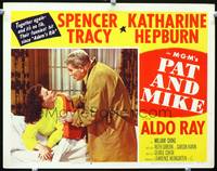 w619 PAT & MIKE movie lobby card #4 '52 Spencer Tracy & Katharine Hepburn close up!