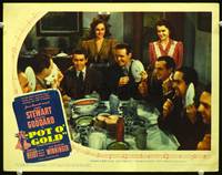 w633 POT O' GOLD movie lobby card '41 Jimmy Stewart & Paulette Goddard in wacky dinner scene!