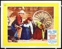 w646 RARE BREED movie lobby card #7 '66 cowboy James Stewart saves Maureen O'Hara!