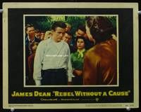 w648 REBEL WITHOUT A CAUSE movie lobby card #1 '55 great close up of James Dean!