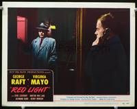 w651 RED LIGHT movie lobby card #3 '49 George Raft & Henry Morgan 2-shot!