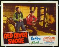 w652 RED RIVER SHORE movie lobby card #5 '53 Rex Allen in shoot out!