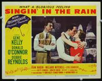 w696 SINGIN' IN THE RAIN LC #5 '52 Donald O'Connor watches as Gene Kelly kisses Debbie Reynolds!