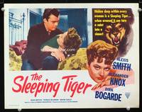 w698 SLEEPING TIGER movie lobby card '54 Joseph Losey, Alexis Smith, Dirk Bogarde