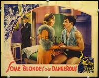 w701 SOME BLONDES ARE DANGEROUS lobby card '37 boxer Noah Beery Jr. romancing in dressing room!