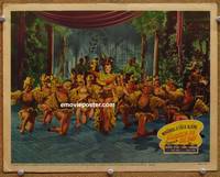 w703 SOMETHING FOR THE BOYS movie lobby card '44 Carmen Miranda dancing in really wild outfit!