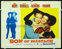 w705 SON OF PALEFACE movie lobby card #2 '52 great Bob Hope & sexy Jane Russell romantic close up!
