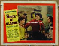 w710 SOUTH OF ST. LOUIS movie lobby card '49 Joel McCrea, Alexis Smith, Doroth Malone