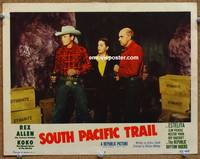 w711 SOUTH PACIFIC TRAIL movie lobby card #5 '52 Rex Allen & Estelita with lots of dynamite!