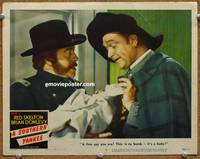 w712 SOUTHERN YANKEE movie lobby card #5 '48 soldier Red Skelton has a baby, not a bomb!