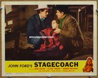 w721 STAGECOACH movie lobby card #2 R48 John Carradine, George Bancroft, Louise Platt