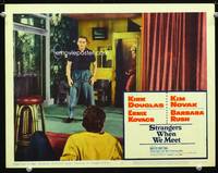 w730 STRANGERS WHEN WE MEET movie lobby card #6 '60 Kirk Douglas, Kim Novak