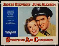 w731 STRATEGIC AIR COMMAND movie lobby card #3 '55 best James Stewart & June Allyson close up!