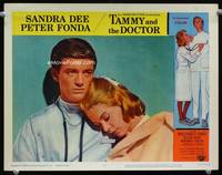 w750 TAMMY & THE DOCTOR movie lobby card #2 '63 Sandra Dee & Peter Fonda close up!