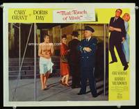 w765 THAT TOUCH OF MINK lobby card #7 '62 barechested near-naked Cary Grant wearing only a towel!