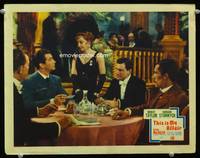 w778 THIS IS MY AFFAIR movie lobby card '37 glamorous Barbara Stanwyck, Robert Taylor