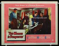 w781 THIS WOMAN IS DANGEROUS movie lobby card #1 '52 Joan Crawford, Dennis Morgan