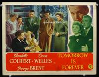 w800 TOMORROW IS FOREVER lobby card '45 Orson Welles, Claudette Colbert, George Brent, Richard Long