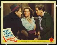 w806 TORTILLA FLAT movie lobby card '42 great close up of Spencr Tracy, Hedy Lamarr & John Garfield!