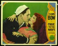 w813 TRUE TO THE NAVY LC '30 great close romantic portrait of Clara Bow & sailor Fredric March!