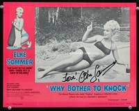w260 DON'T BOTHER TO KNOCK signed movie lobby card '65 sexiest Elke Sommer in bikini!
