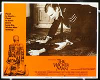 w840 WICKER MAN movie lobby card #8 '74 close up of Edward Woodward finding hand!