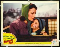 w849 WOMAN'S FACE movie lobby card '41 great close up of Joan Crawford and her son!