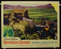 w851 WUTHERING HEIGHTS movie lobby card '39 David Niven takes his bride Merle Oberon away!