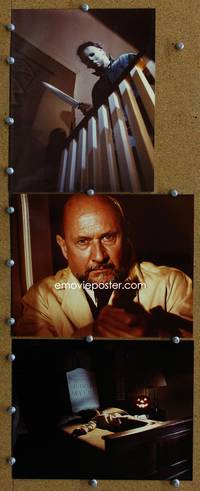 y506 HALLOWEEN 3 color 8x10 movie stills '78 Michael Myers w/knife!