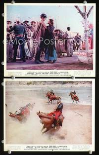 y570 MAJOR DUNDEE 2 color 8x10 movie stills '65 Sam Peckinpah, Heston