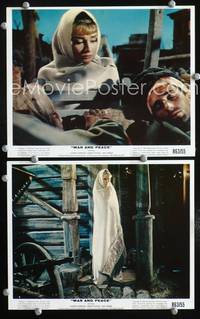 y596 WAR & PEACE 2 color 8x10 movie stills R63 Audrey Hepburn