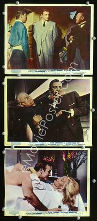 y035 GOLDFINGER 3 English Front of House movie lobby cards '64 James Bond 007!