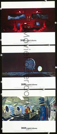 y032 2001: A SPACE ODYSSEY 3 English Front of House movie lobby cards '68 Cinerama