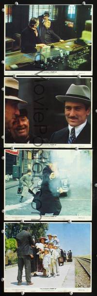 y452 GODFATHER PART II 4 color 8x10 movie stills '74 De Niro