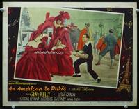 z363 AMERICAN IN PARIS movie lobby card #2 '51 Gene Kelly in dance number!