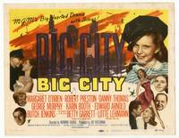 z032 BIG CITY title lobby card '48 Margaret O'Brien, Betty Garrett, Danny Thomas, New York City!
