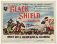 z041 BLACK SHIELD OF FALWORTH movie title card '54 Tony Curtis, Janet Leigh, knighthood's epic age!