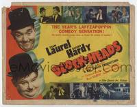z043 BLOCK-HEADS title movie lobby card R47 Stan Laurel & Oliver Hardy, Hal Roach!