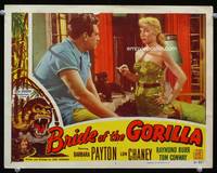 z380 BRIDE OF THE GORILLA movie lobby card #7 '51 sexy Barbara Payton & Raymond Burr!
