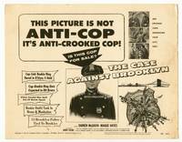 z062 CASE AGAINST BROOKLYN title movie lobby card '58 Darren McGavin, it's anti-crooked cop!