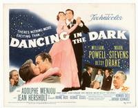 z088 DANCING IN THE DARK title movie lobby card '49 William Powell, Betsy Drake, Mark Stevens